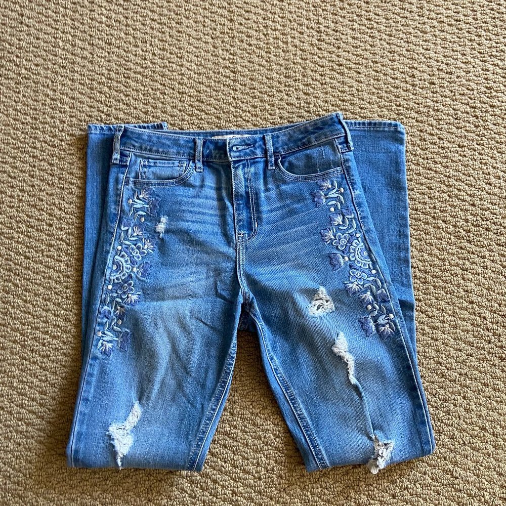 Floral jeans